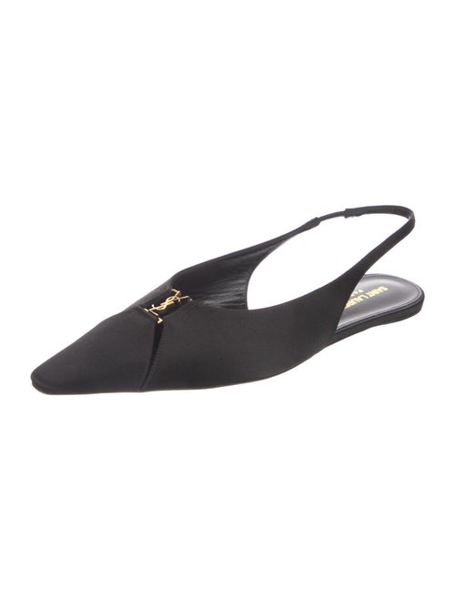 Saint Laurent Satin Slingback Flats
