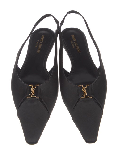 Saint Laurent Satin Slingback Flats