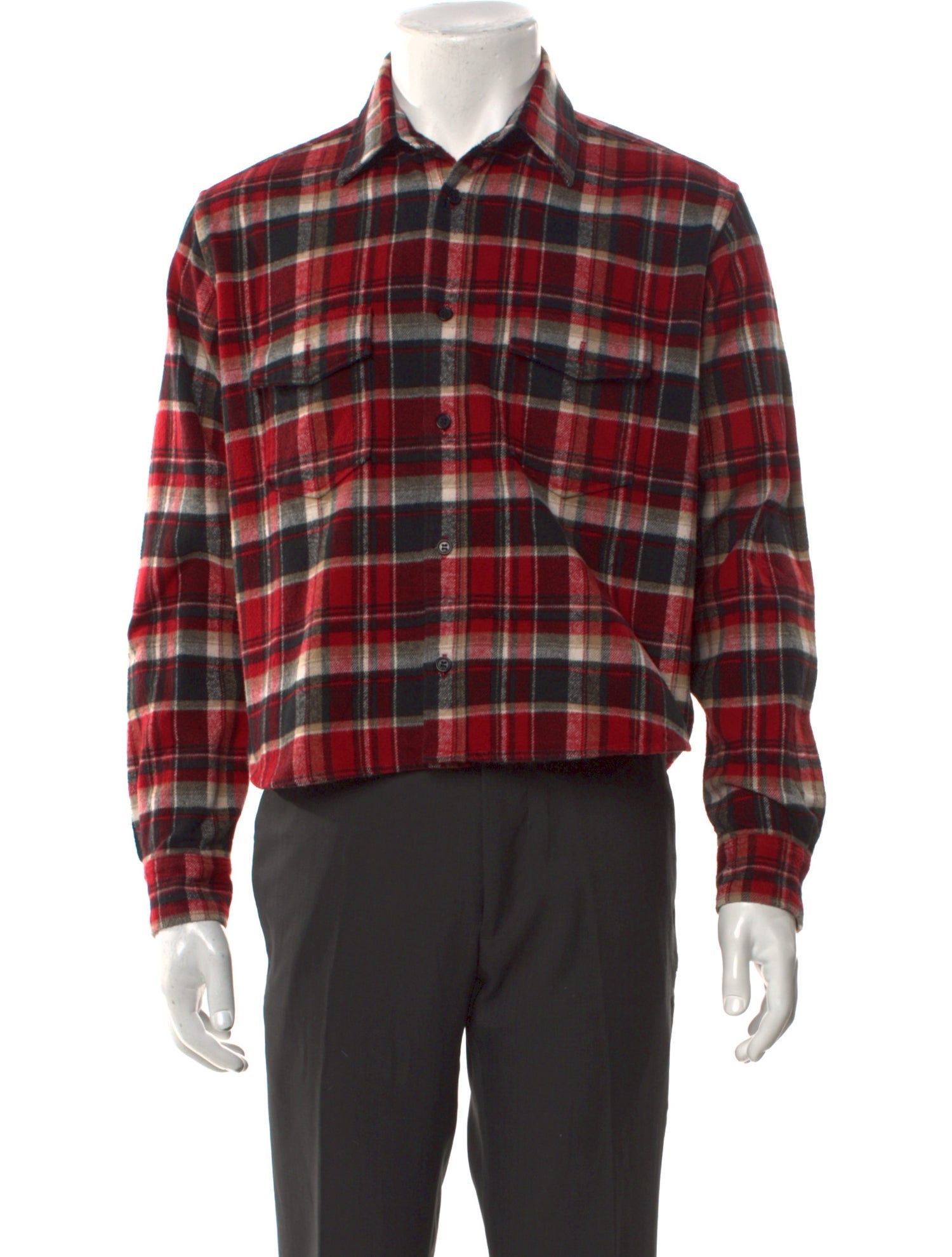 Saint Laurent 2018 Plaid Print Shirt