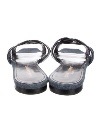 Saint Laurent Denim Slides