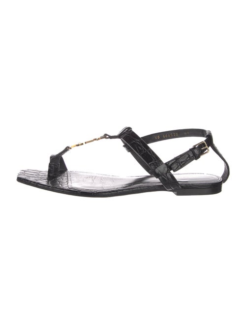 Saint Laurent Leather T-Strap Sandals