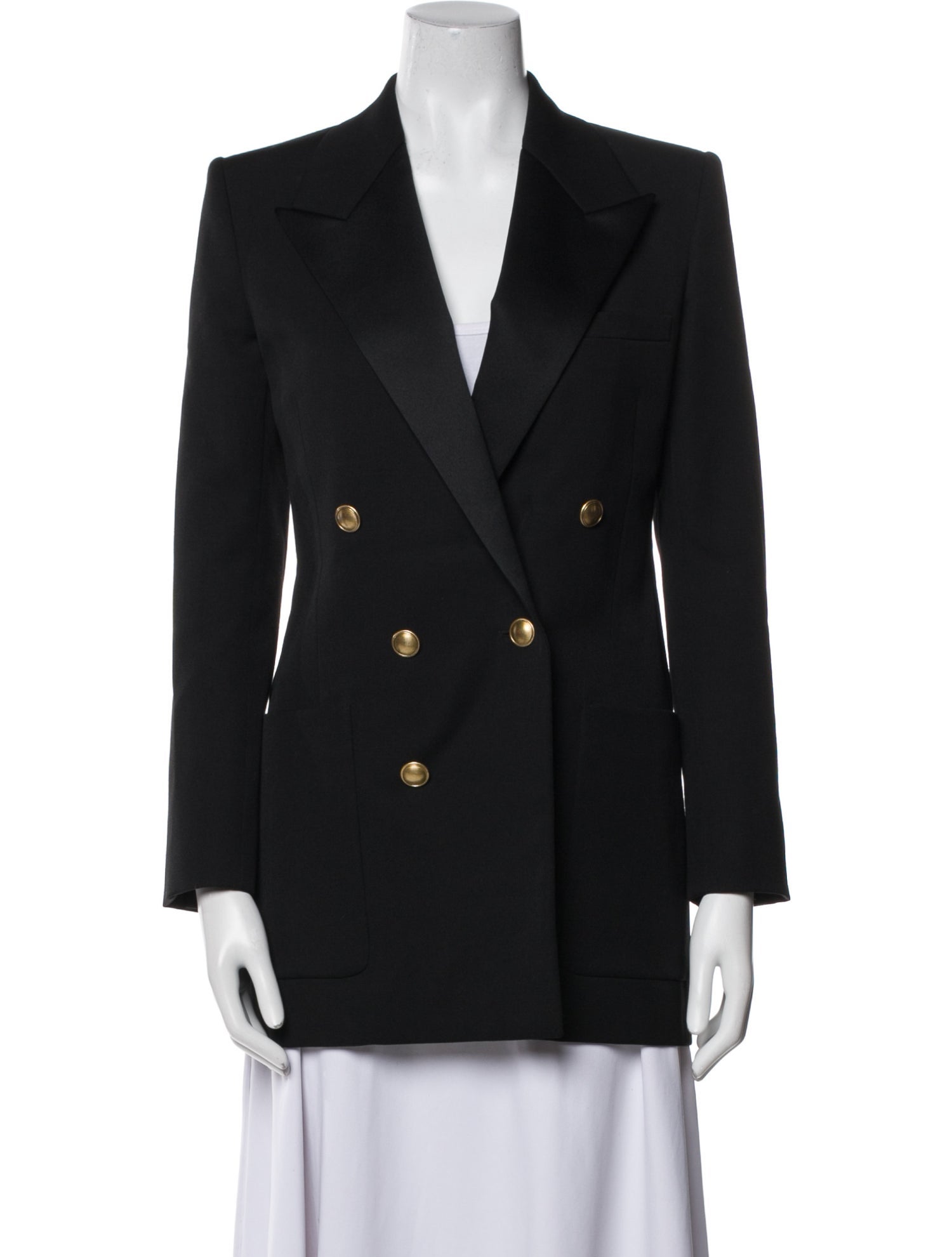 Saint Laurent Virgin Wool Peacoat