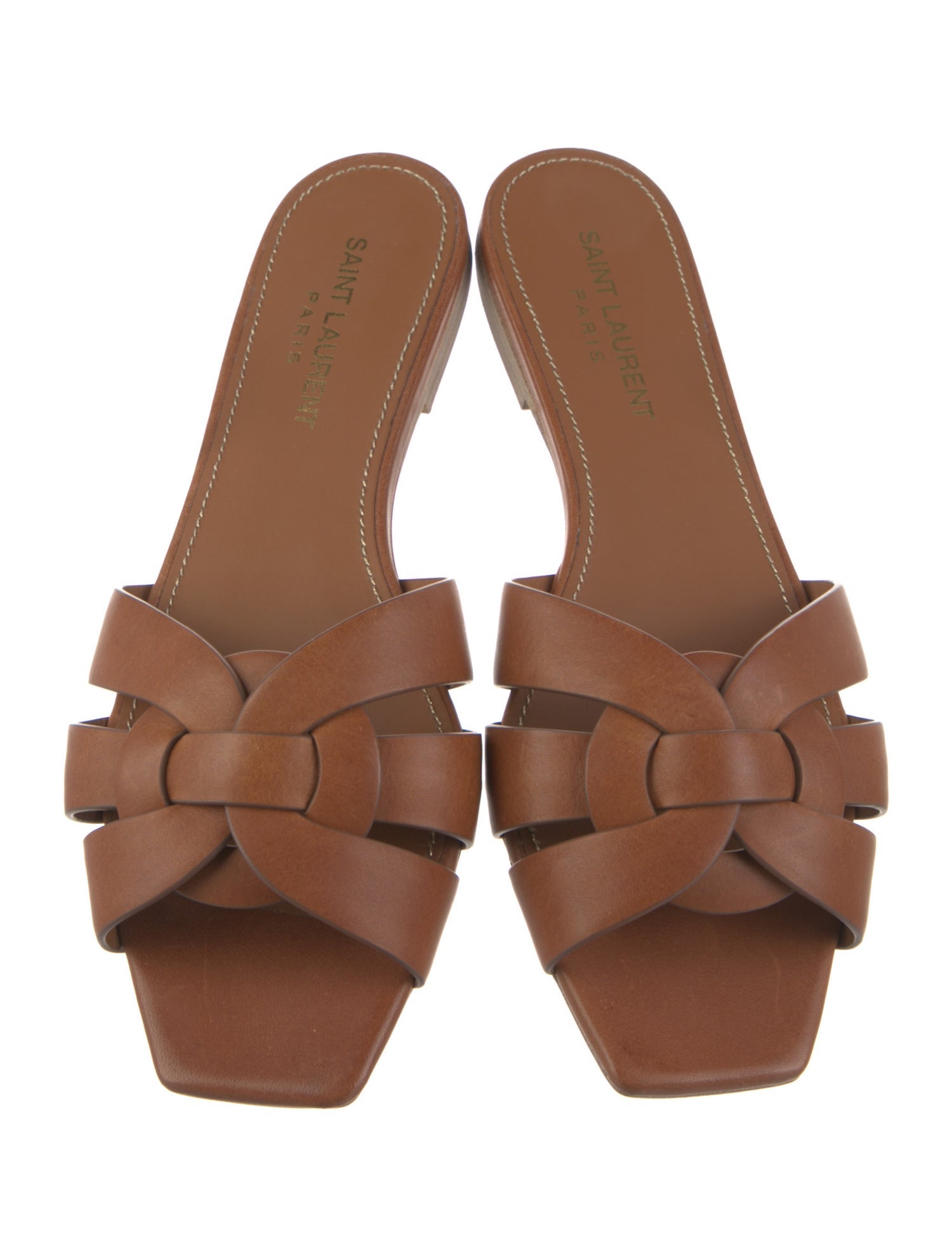 Saint Laurent Leather Slides