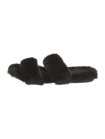 Saint Laurent Mink Slides