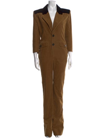 Saint Laurent 2022-2023 V-Neck Jumpsuit