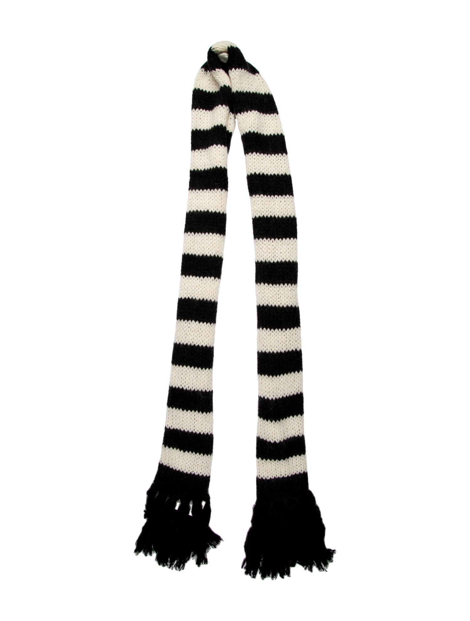 Saint Laurent Wool Striped Scarf w/ Tags