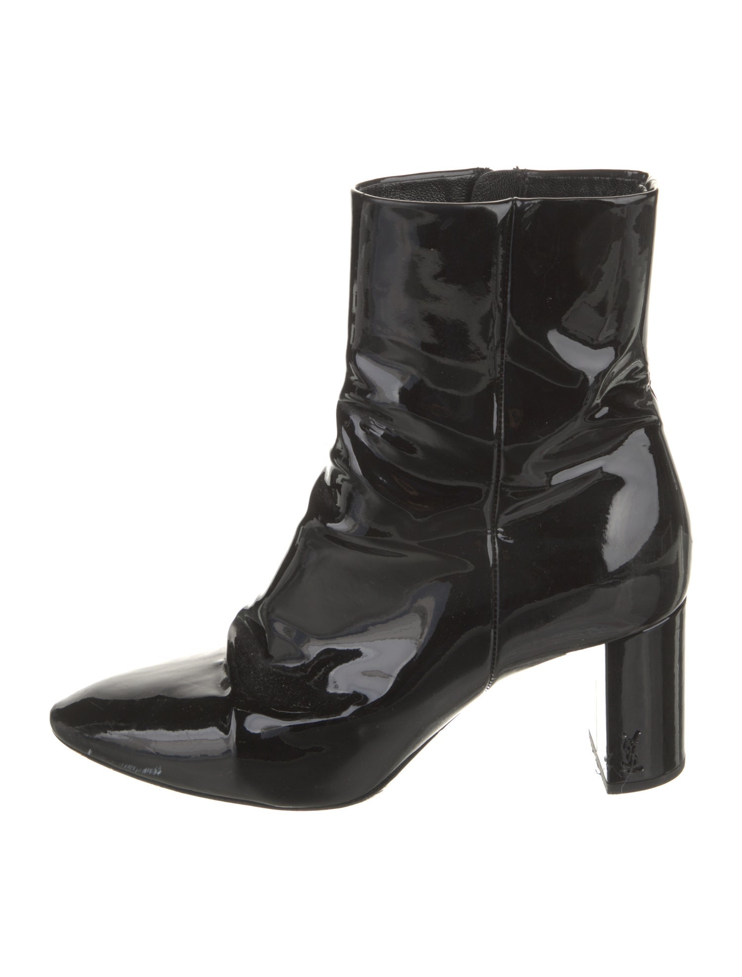 Saint Laurent Patent Leather Combat Boots