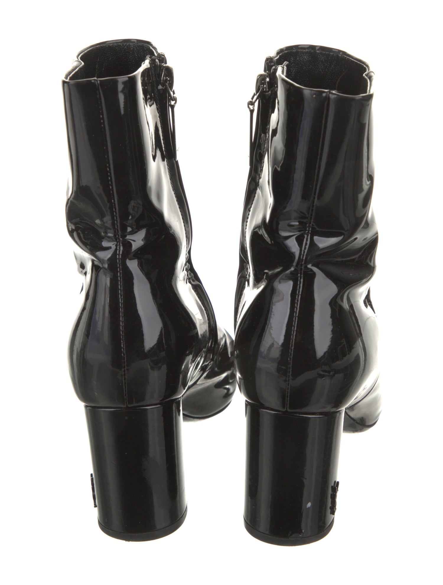 Saint Laurent Patent Leather Combat Boots