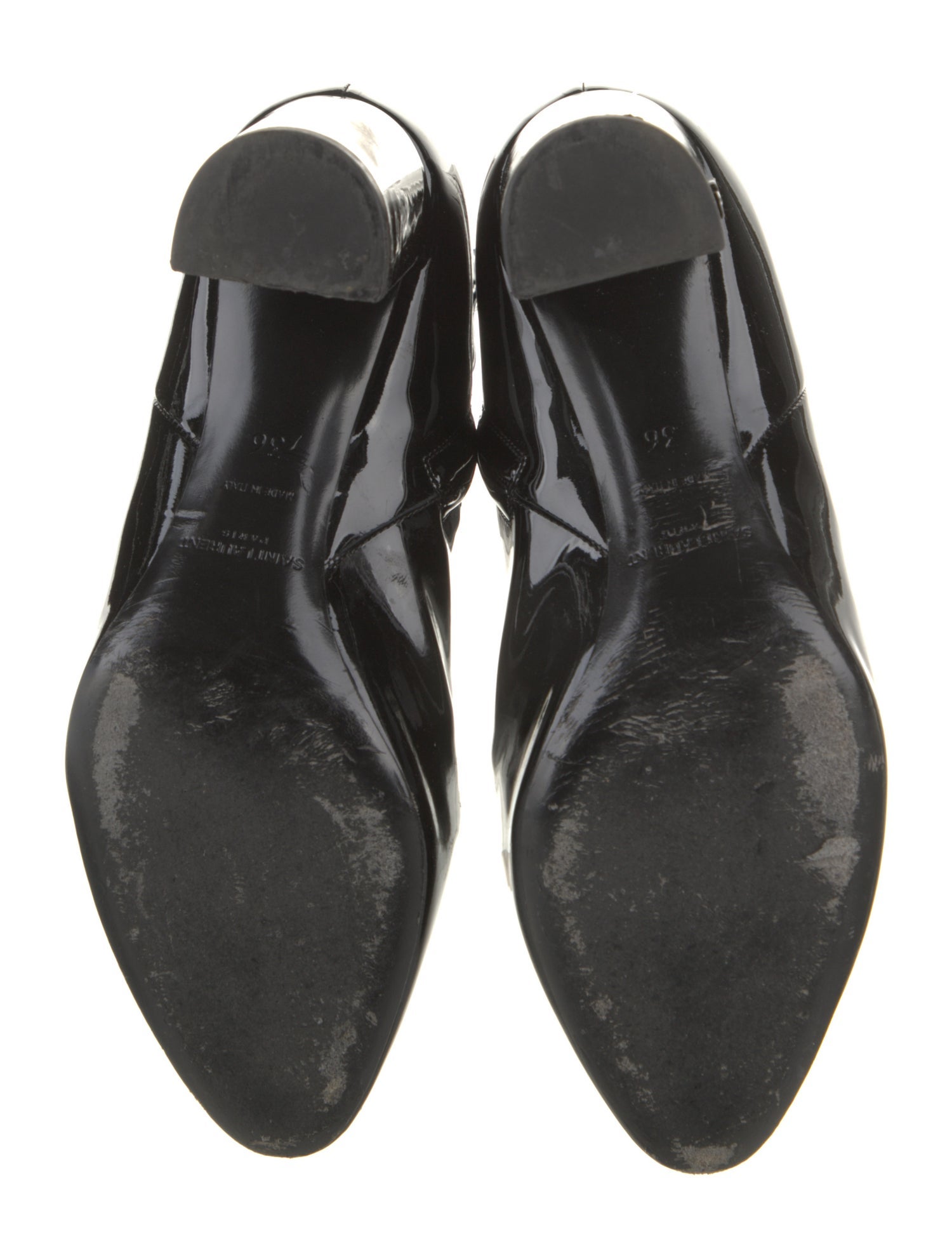 Saint Laurent Patent Leather Combat Boots