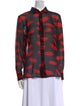 Saint Laurent Silk Printed Button-Up Top