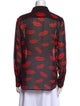 Saint Laurent Silk Printed Button-Up Top