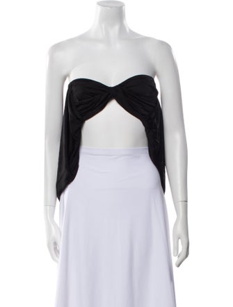 Saint Laurent Strapless Crop Top