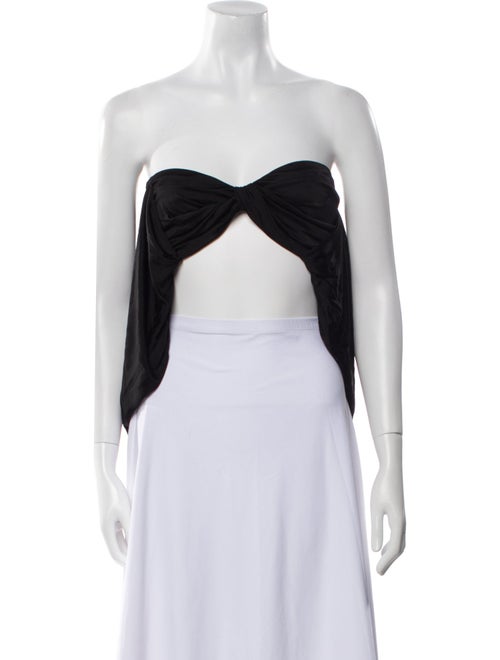 Saint Laurent Strapless Crop Top