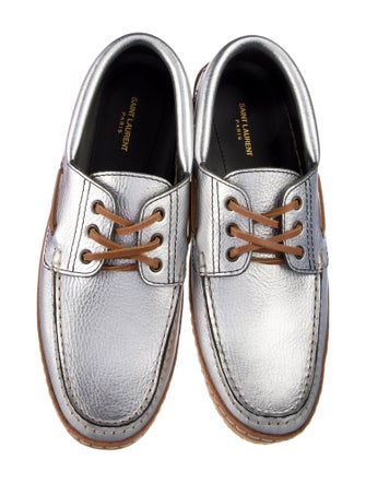Saint Laurent Leather Boat Shoes