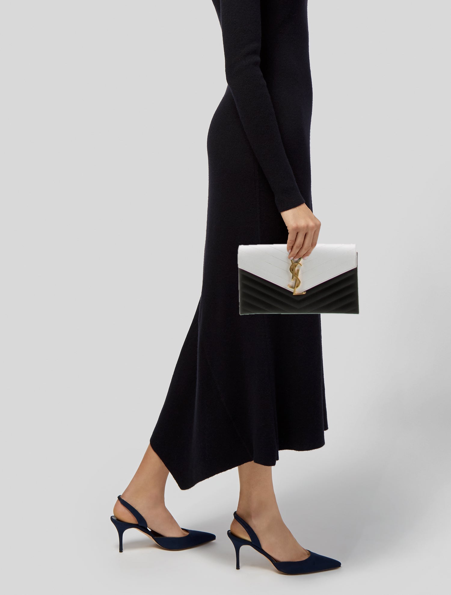 Saint Laurent Leather Clutch