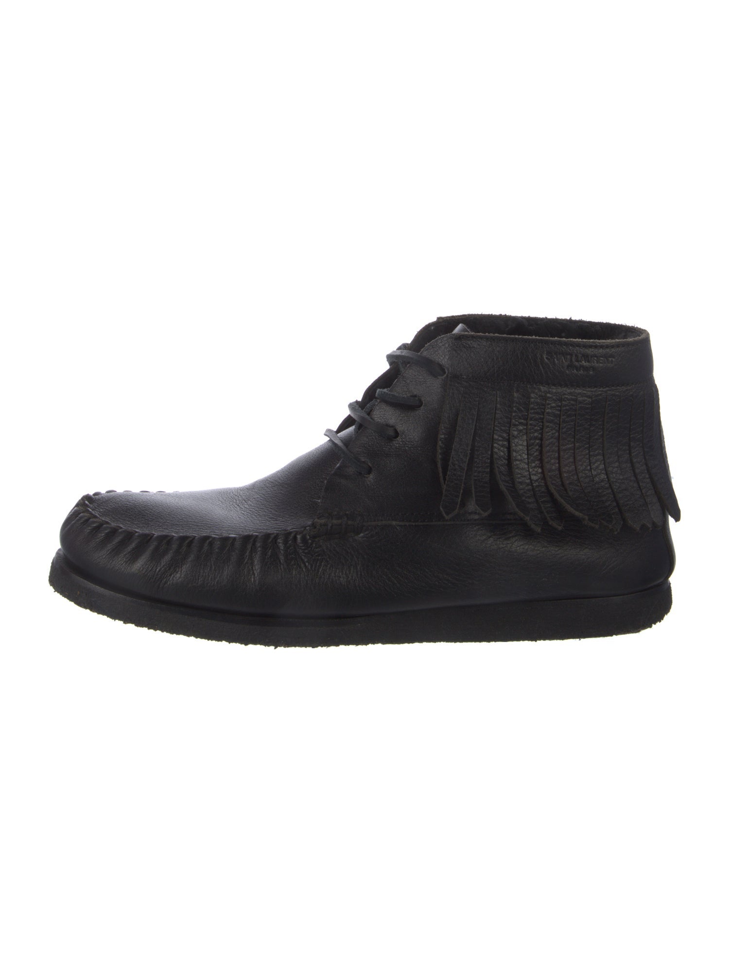 Saint Laurent Vintage Leather Lace-Up Boots