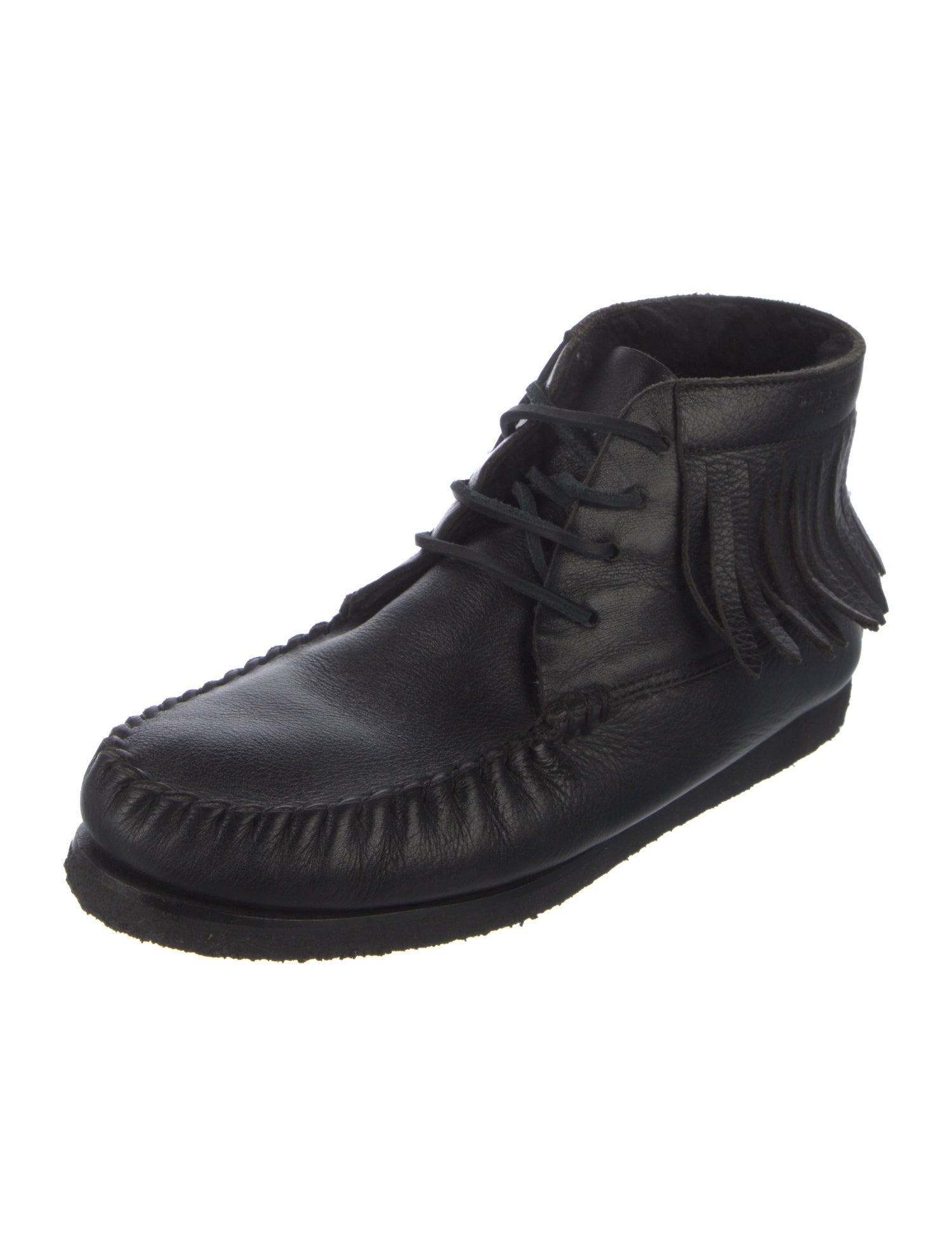 Saint Laurent Vintage Leather Lace-Up Boots