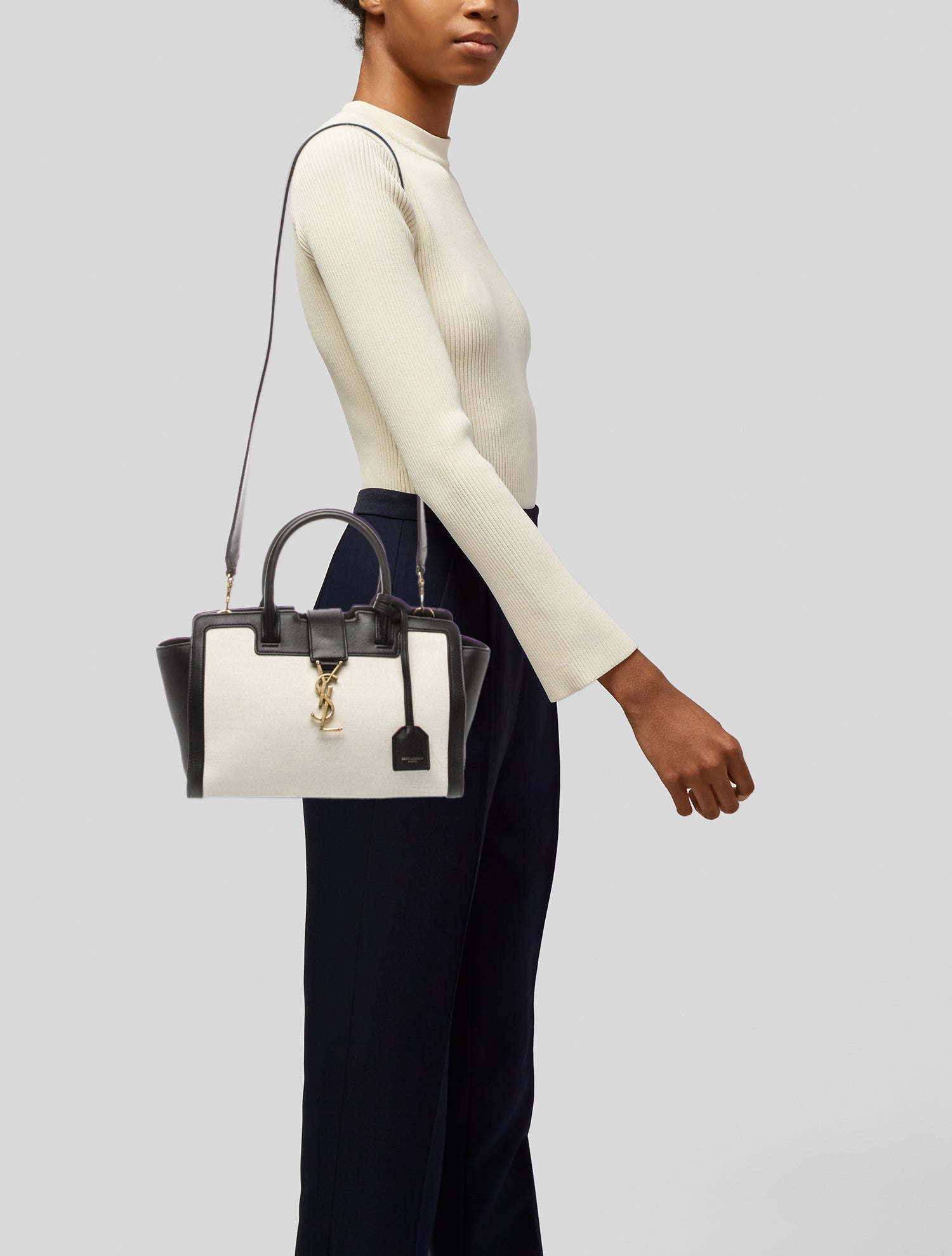 Saint Laurent Leather Downtown Cabas Large