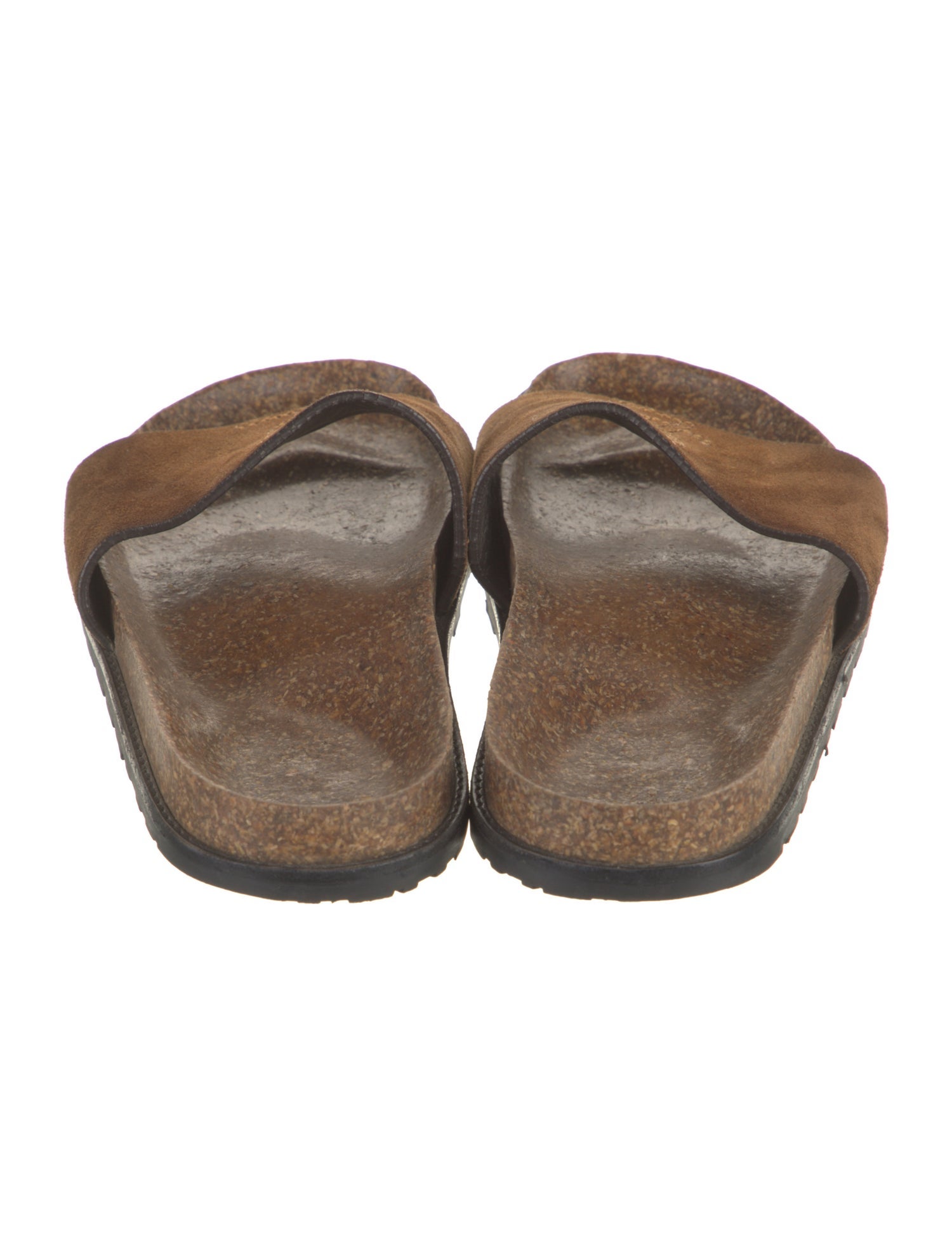 Saint Laurent Suede Embroidered Accent Slides