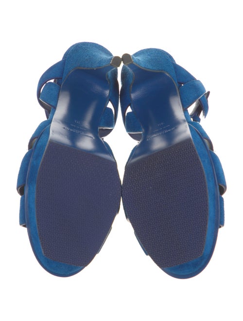 Saint Laurent Suede T-Strap Sandals