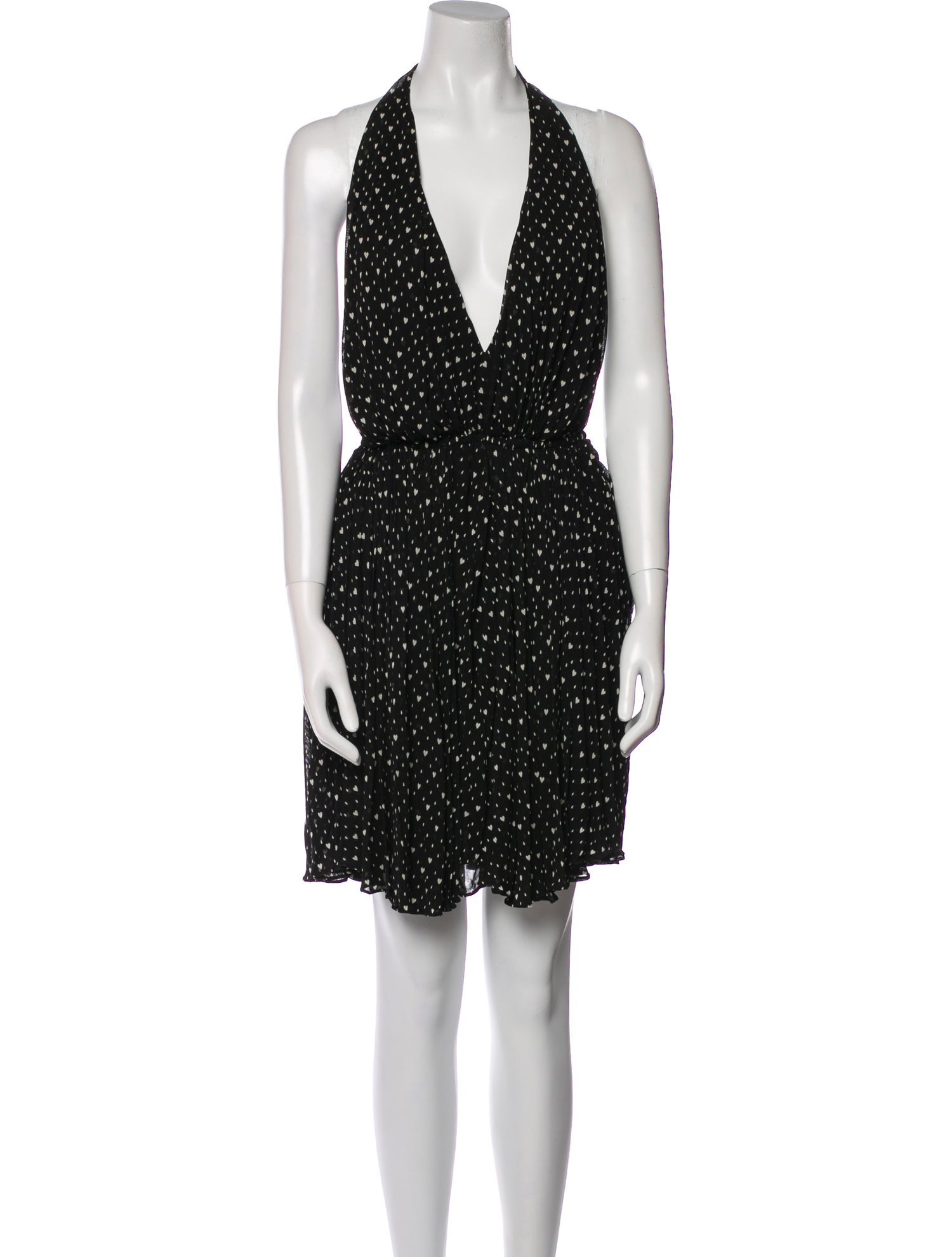 Saint Laurent Polka Dot Print Mini Dress