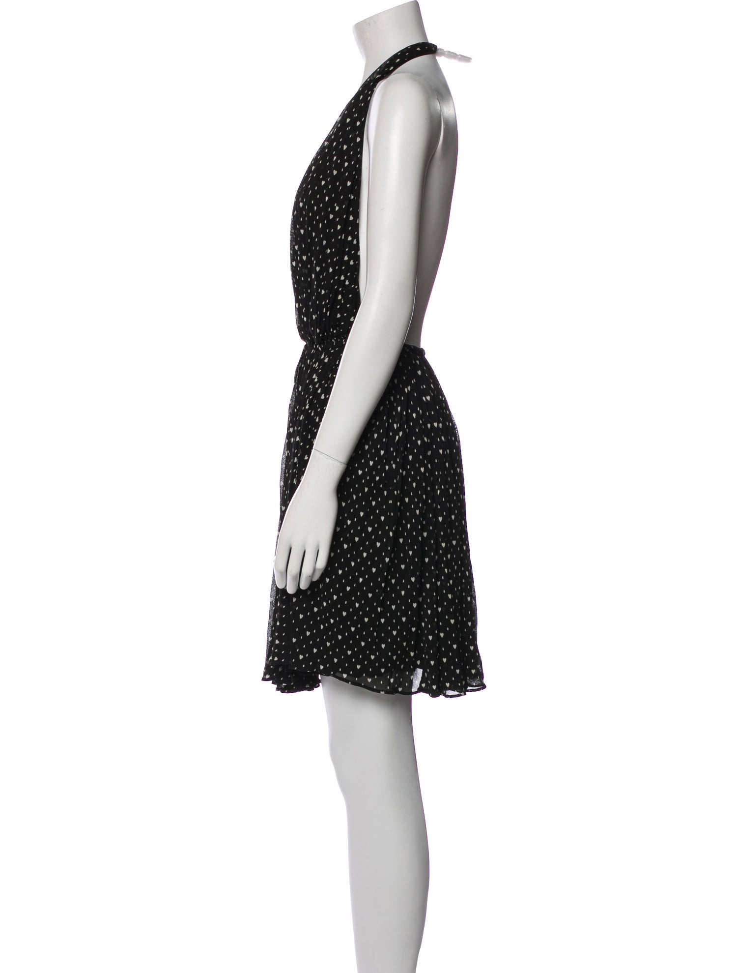 Saint Laurent Polka Dot Print Mini Dress