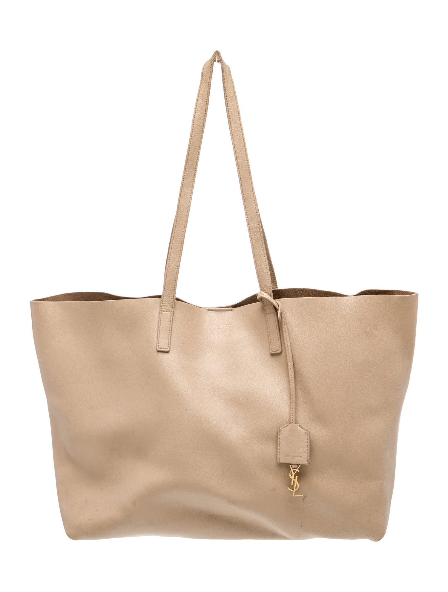 Saint Laurent Leather Shopping Tote Bag