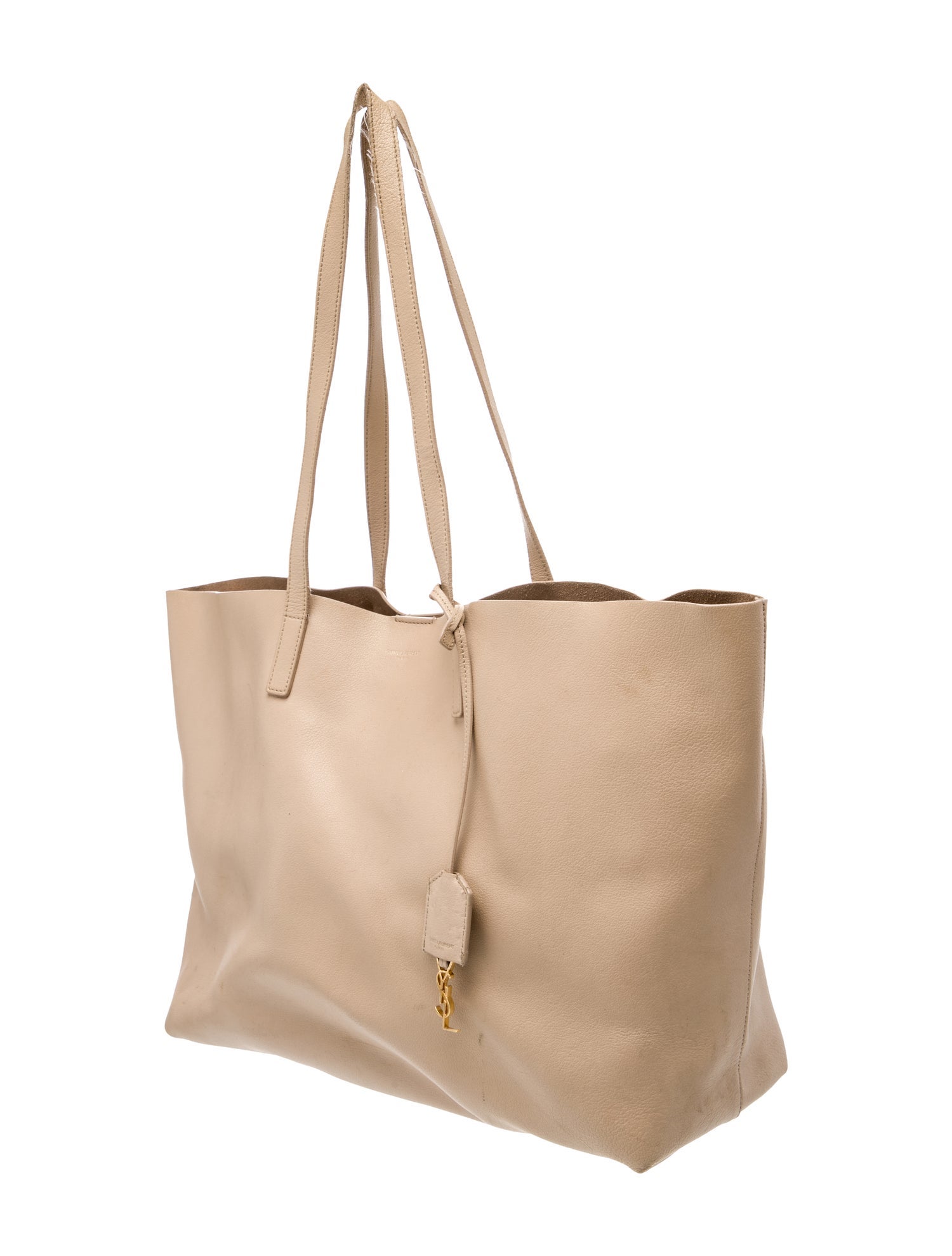 Saint Laurent Leather Shopping Tote Bag