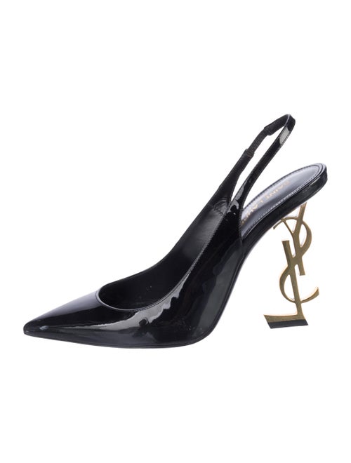 Saint Laurent Patent Leather Slingback Pumps
