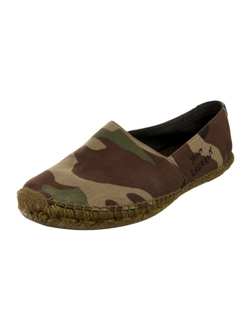 Saint Laurent Canvas Camouflage Print Espadrilles