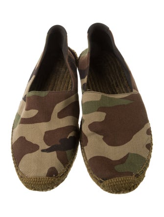 Saint Laurent Canvas Camouflage Print Espadrilles