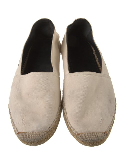 Saint Laurent Canvas Embroidered Accent Espadrilles