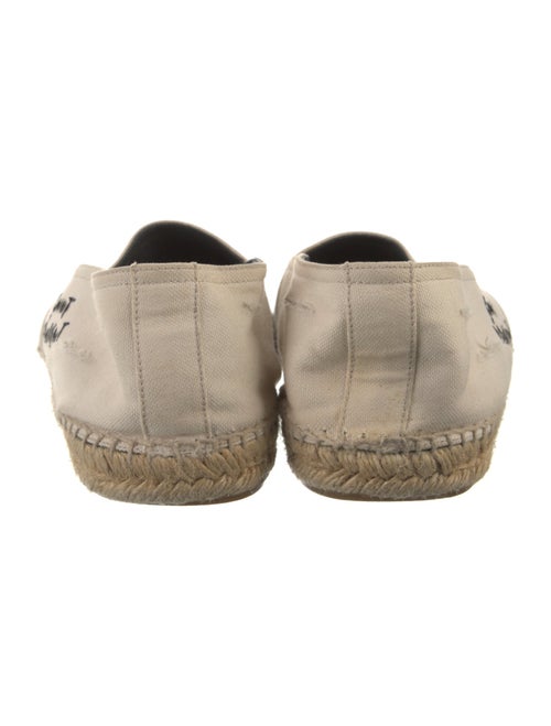 Saint Laurent Canvas Embroidered Accent Espadrilles