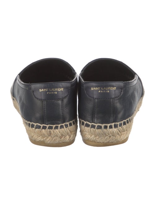 Saint Laurent Leather Whipstitch Trim Espadrilles
