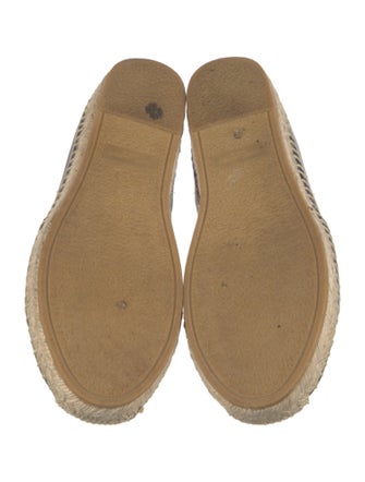Saint Laurent Leather Whipstitch Trim Espadrilles