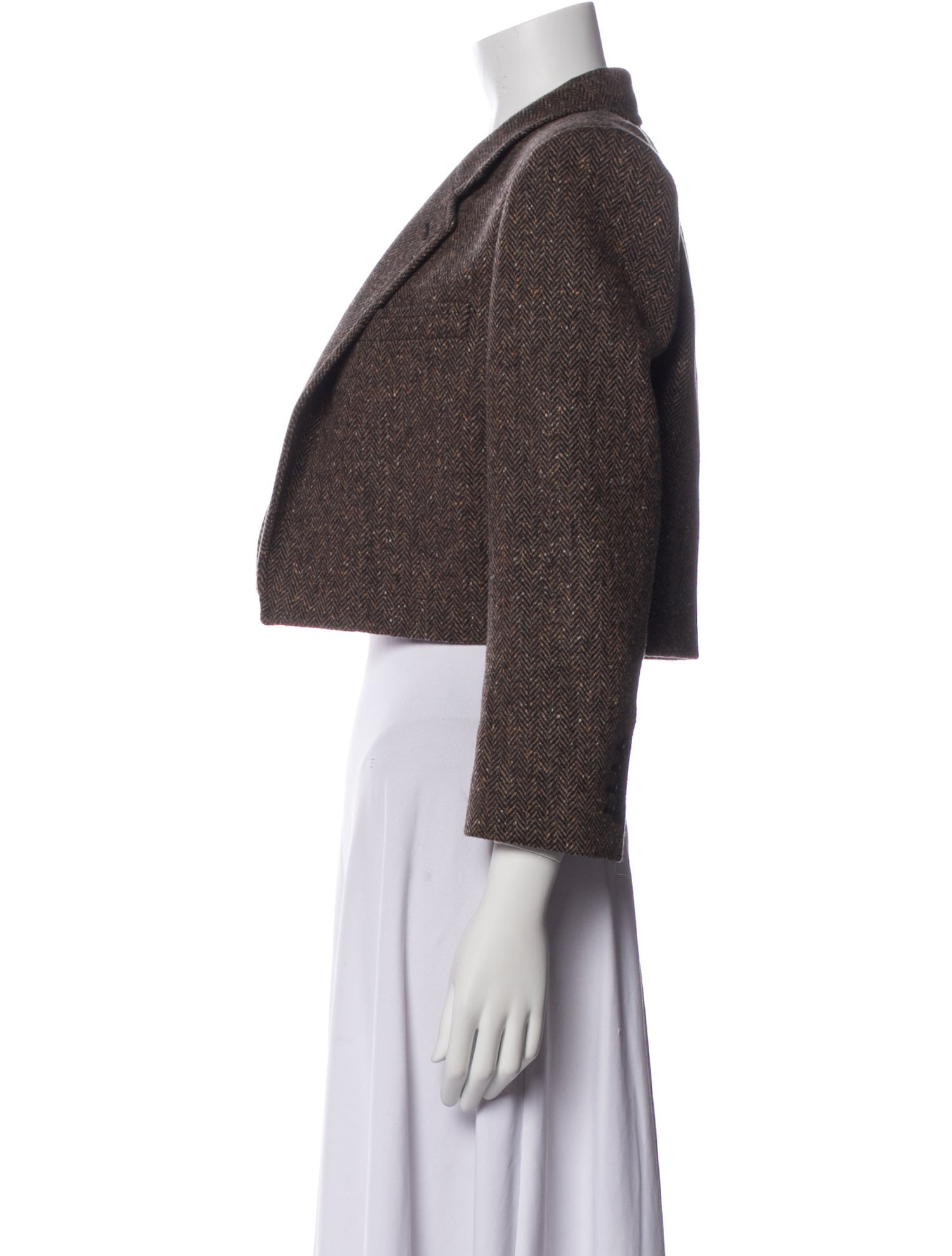 Saint Laurent Wool Printed Bolero w/ Tags