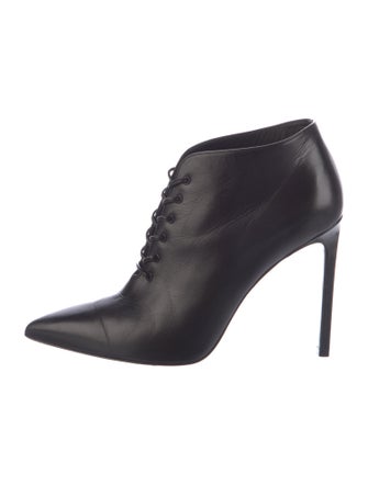 Saint Laurent Leather Lace-Up Boots