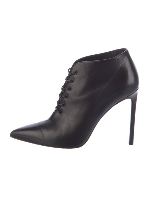 Saint Laurent Leather Lace-Up Boots