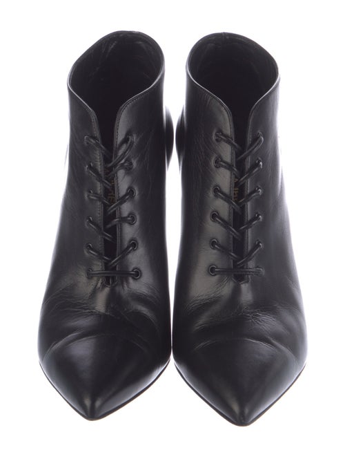 Saint Laurent Leather Lace-Up Boots