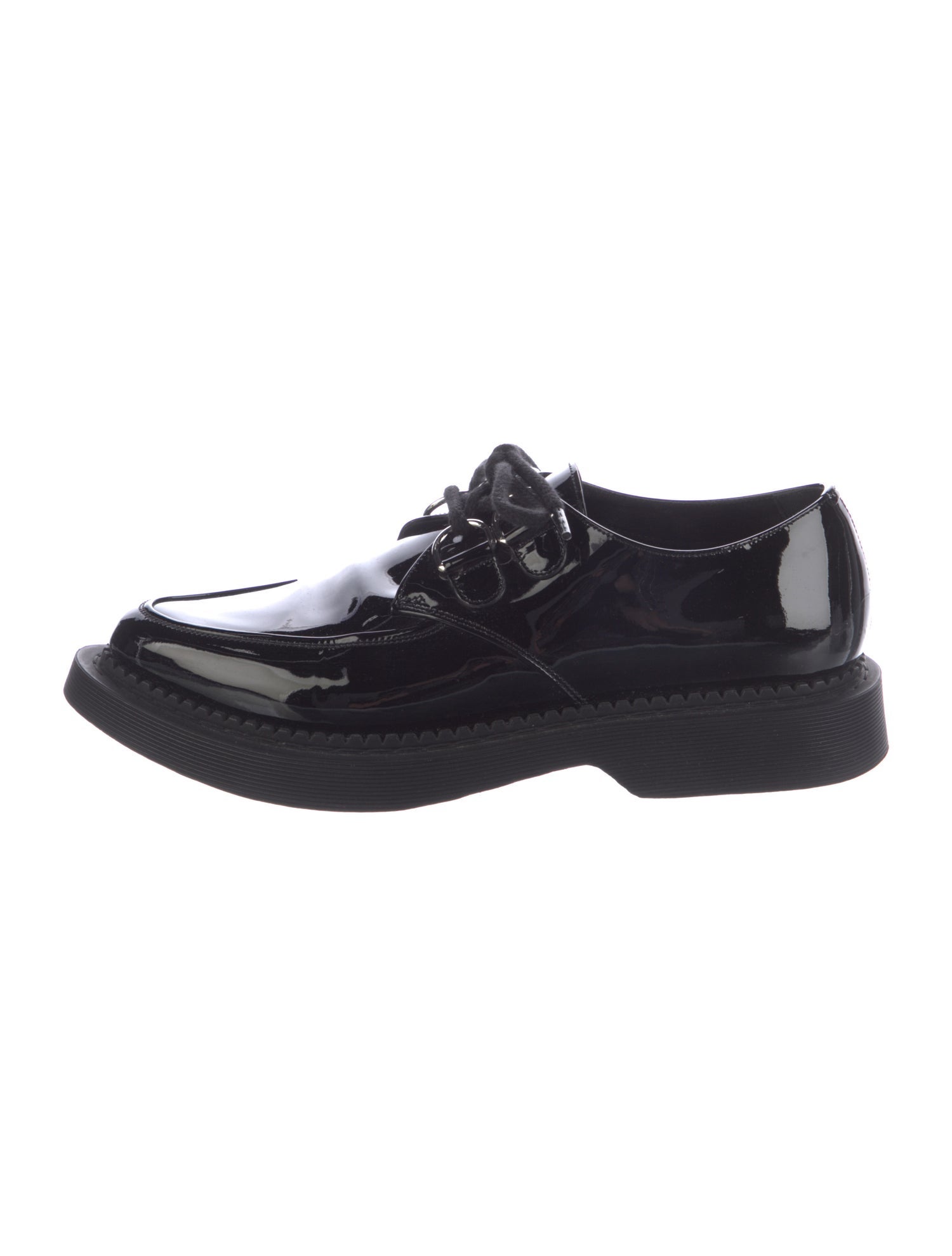 Saint Laurent Teddy 10 Lace Up Patent Leather Oxfords
