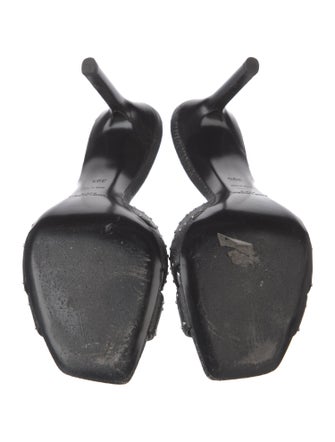Saint Laurent Leather Studded Accents Slides
