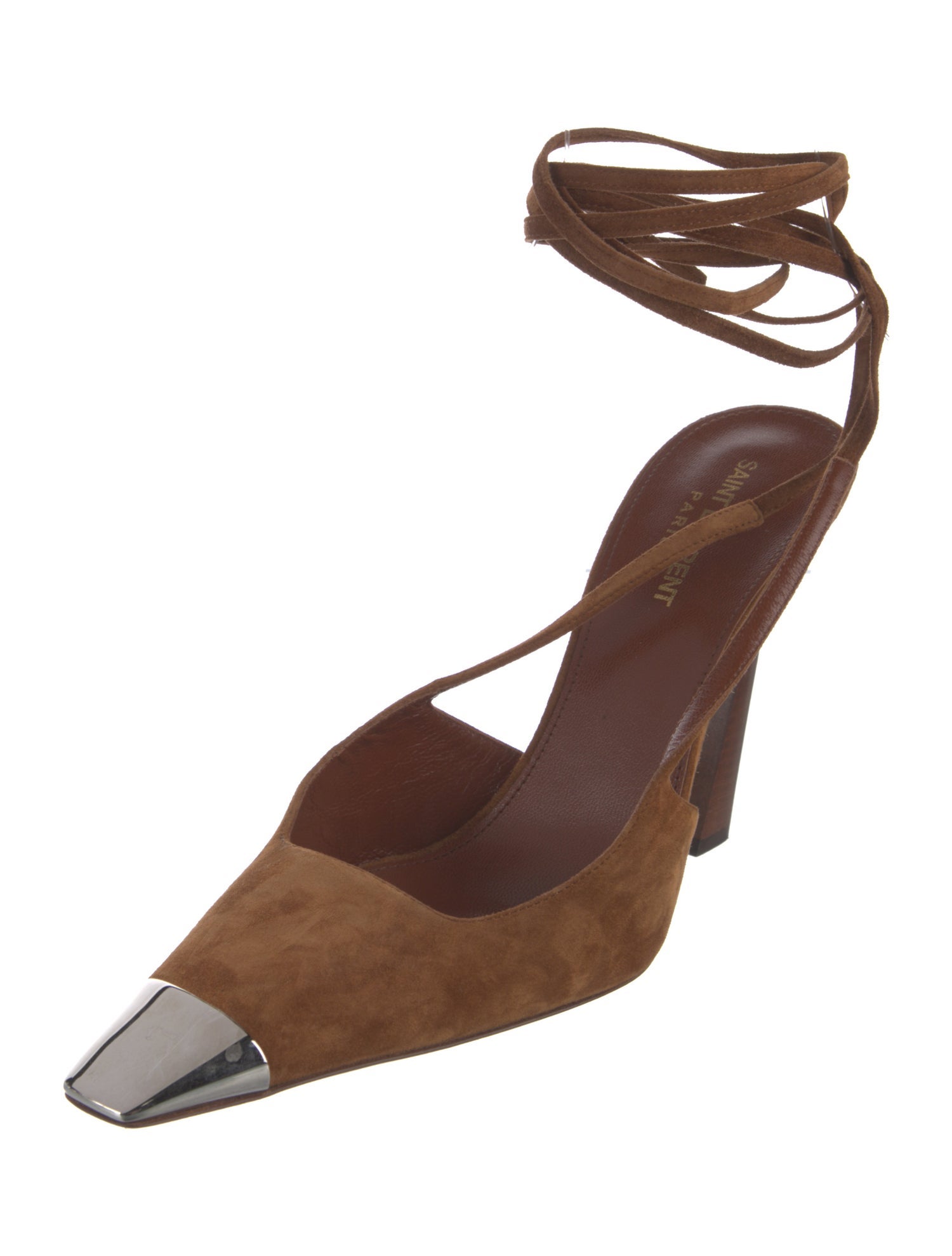 Saint Laurent Suede Slingback Pumps