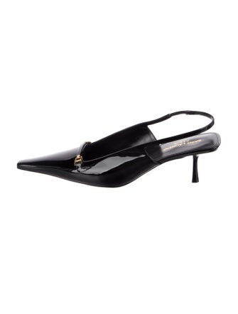 Saint Laurent Patent Leather Slingback Pumps