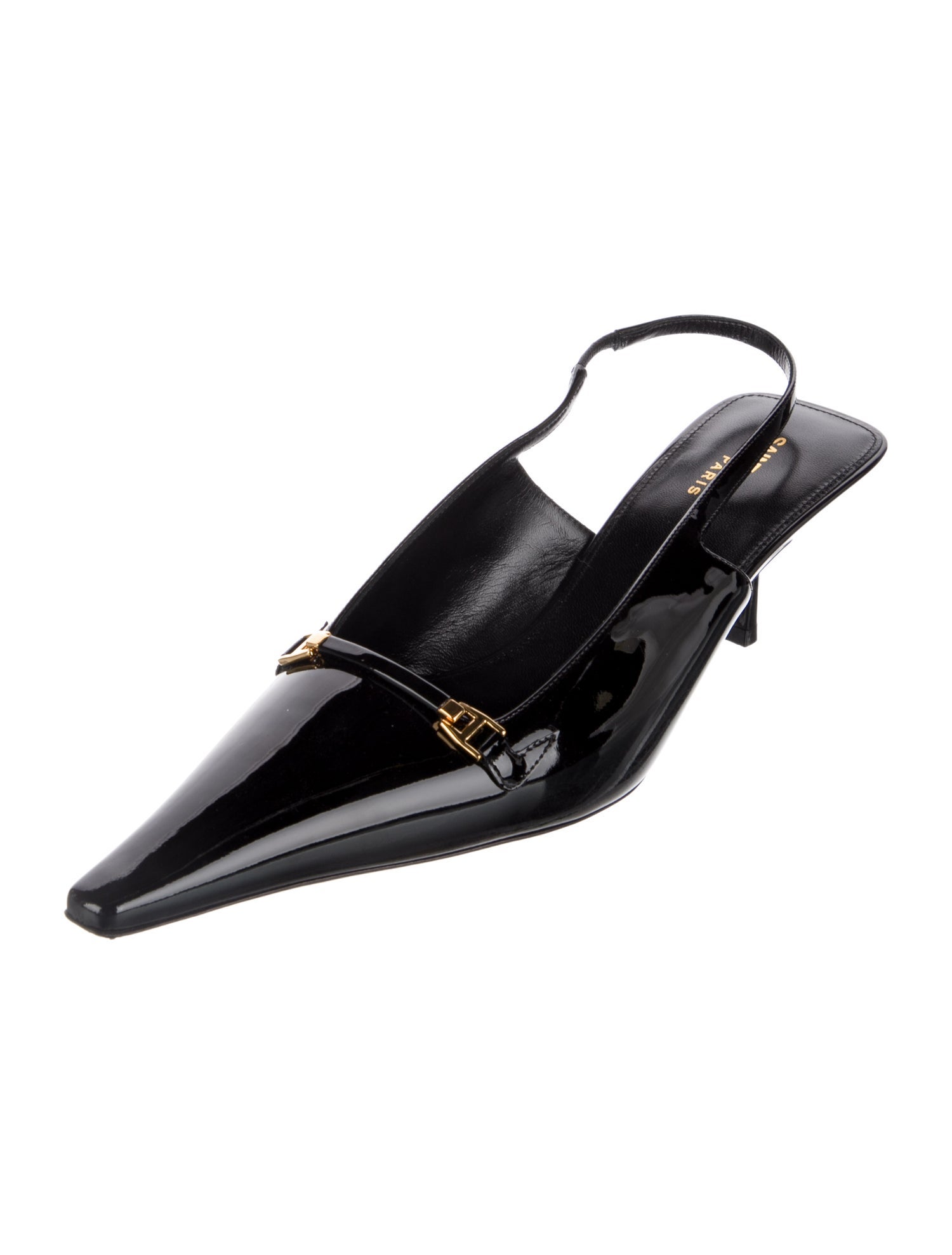Saint Laurent Patent Leather Slingback Pumps