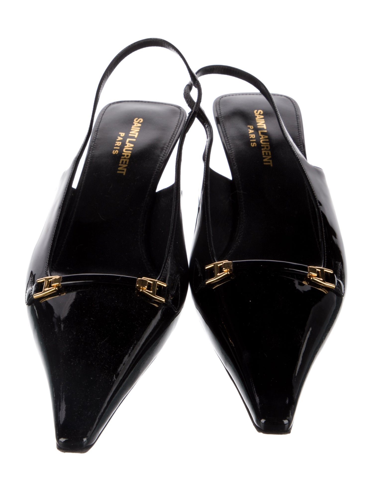 Saint Laurent Patent Leather Slingback Pumps