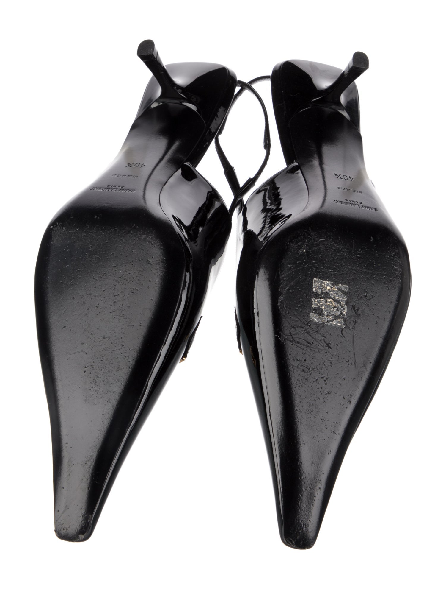 Saint Laurent Patent Leather Slingback Pumps
