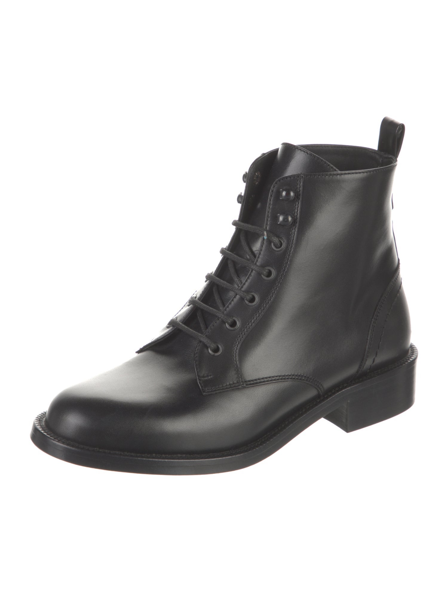 Saint Laurent Leather Combat Boots