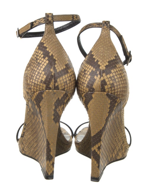 Saint Laurent Embossed Leather Animal Print Espadrilles