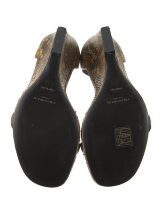 Saint Laurent Embossed Leather Animal Print Espadrilles