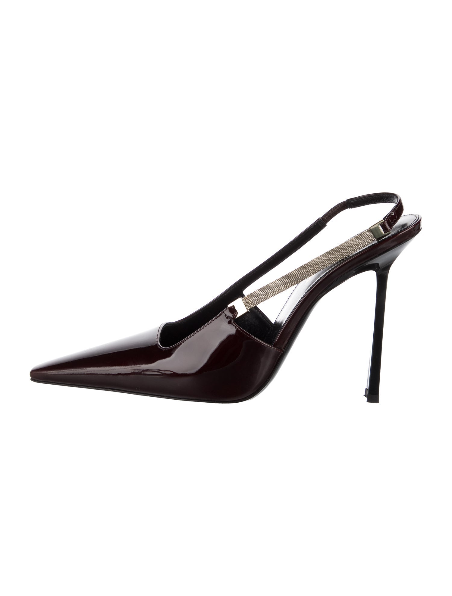 Saint Laurent Patent Leather Slingback Pumps